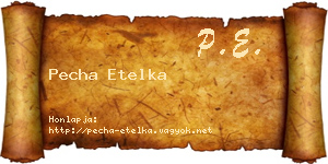Pecha Etelka névjegykártya